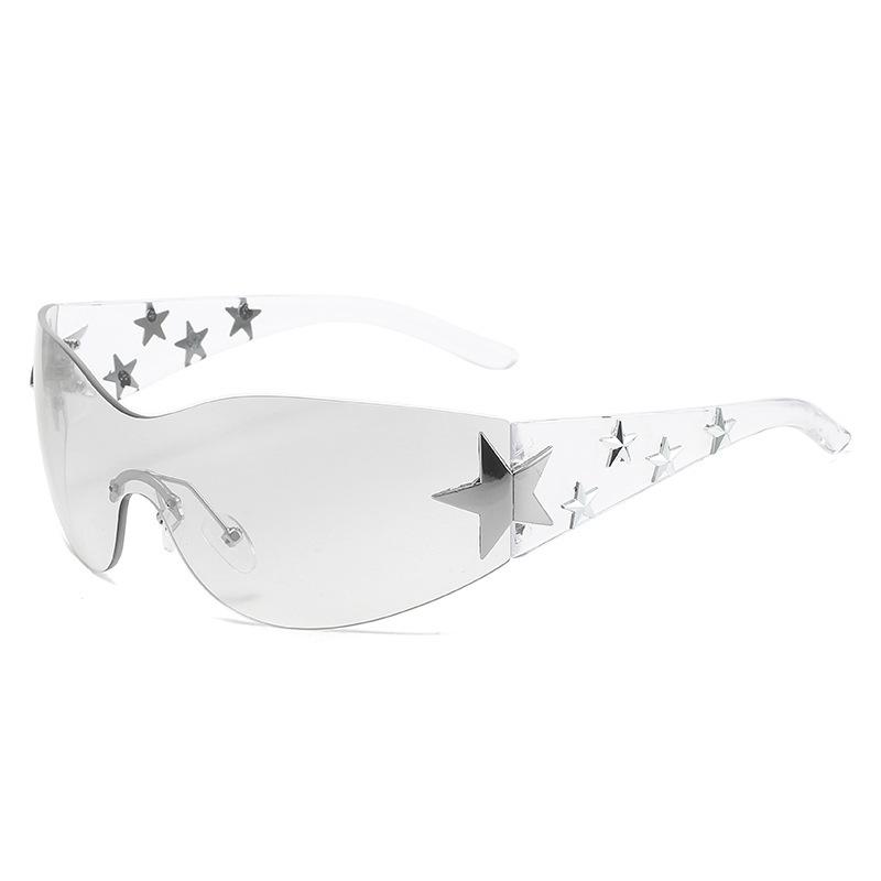 New Y2K Sport Sunglasses Women Men Pentagram Fashion UV400 Sun Glasses Outdoor Cycling Eyewear Oculos De Sol