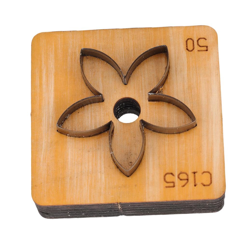 Flower Leather Cutting Die Wooden Base Incisive Blade Multifunctional Floral Leather Cutting Die for Crafts Decors