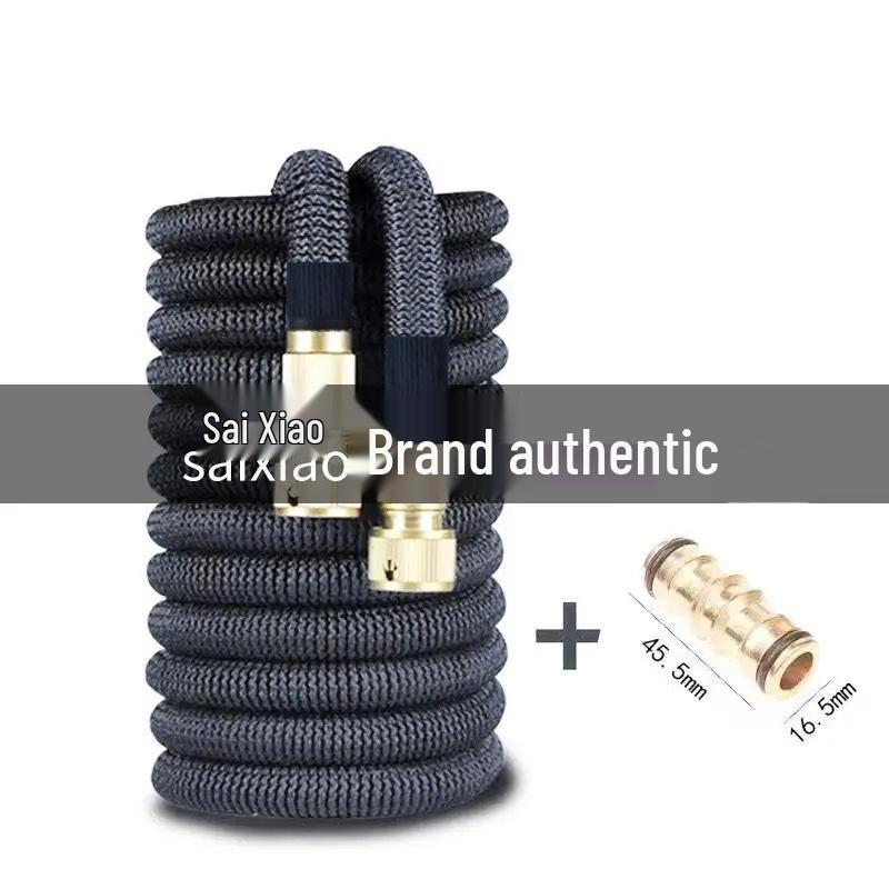 High-Pressure Telescopic Water Hose with Explosion-Proof Nozzle, Ideal for Car Wash and Garden Watering.