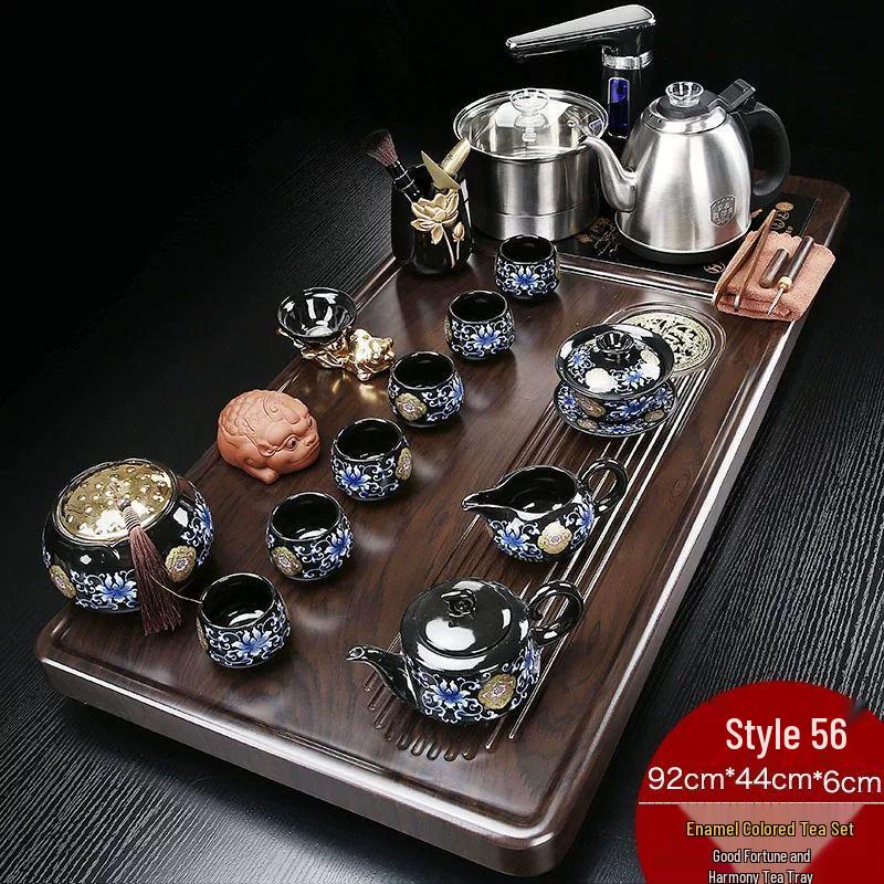 

Jiakangming Automatic Solid Wood Kung Fu Tea Tray Set