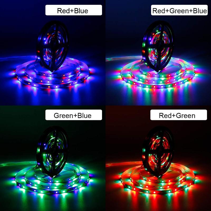 0.5-30m USB LED Strip Lights 30LEDs/m RGB Tape SMD 2835 With Remote Control Flexible Tape Diode Ribbon TV Backlight Room Decor