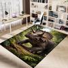 1 Stück Triceratops Dschungel Extra Groß Rutschfester Teppich, Büro, Familie, Schlafzimmer, Studio - Großer TeppichJ0324