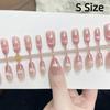 Glue-Free Short False Nails 10/30Pcs Square Oval Design Reusable Fake Nail Tips for Girls DIY Nail Art Decoration