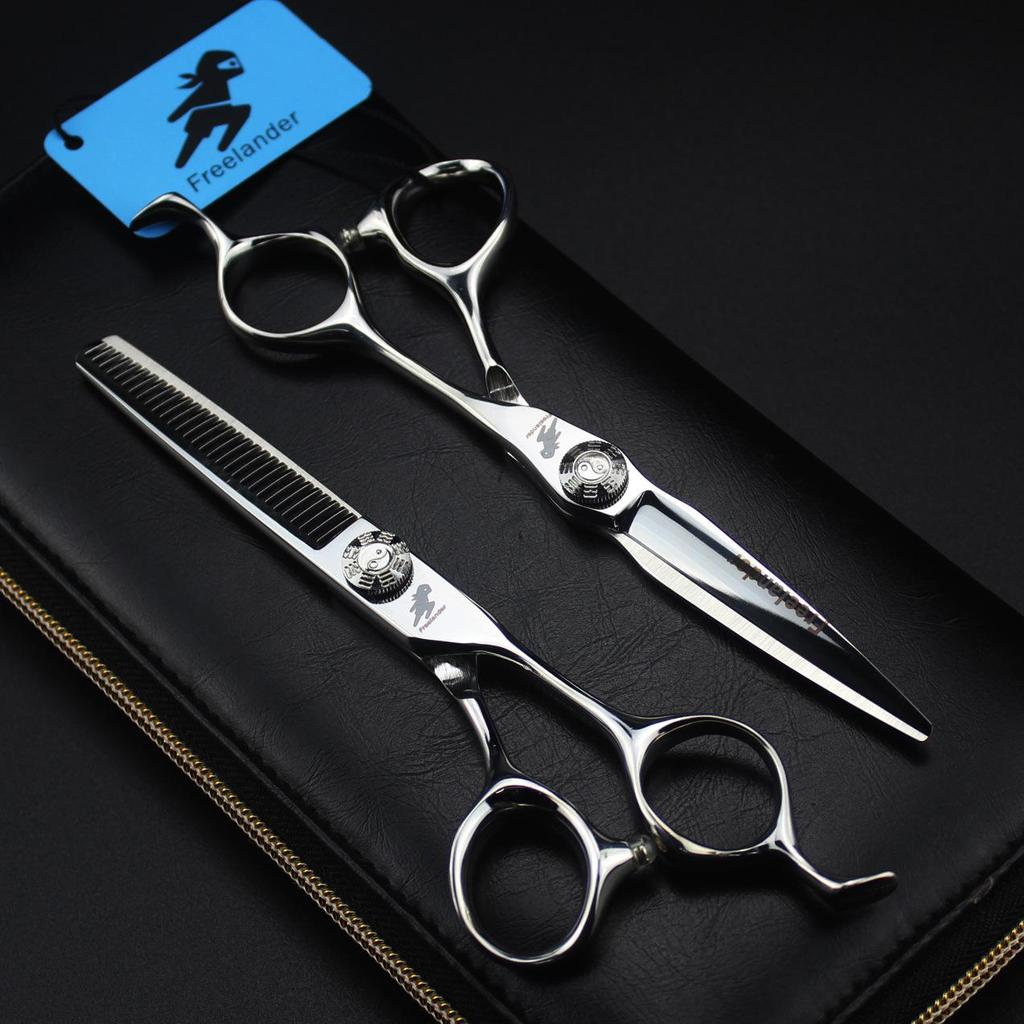 6.0" Tai Chi Hairdressing Scissors Set: Straight & Thinning Shears