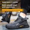 Men's Safety Shoes Thickened Keep Warmer Fleece-lined Men Women Anti-smash Winter with Steel Toe Cap Puncture Safety Sneakers