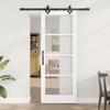 vidaXL Sliding Door with Mounting Kit White 78x202 Cm Pine Wood 3332272