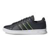 adidas Neo Grand Court Codzienne Wytrzymałe Lekkie Niskie Buty Skateboardowe Męskie Trampki Czarne GY3697