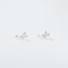 Korean Style S925 Sterling Silver Star & Moon Stud Earrings for Women