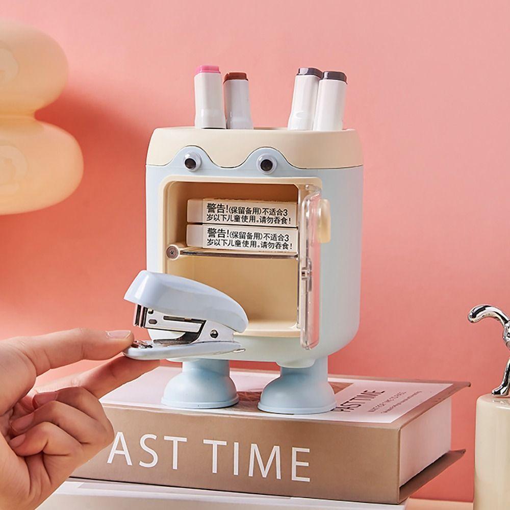 Plastic Pen Holder Multifunctional Pen Container Cartoon Pen Barrel  School Office