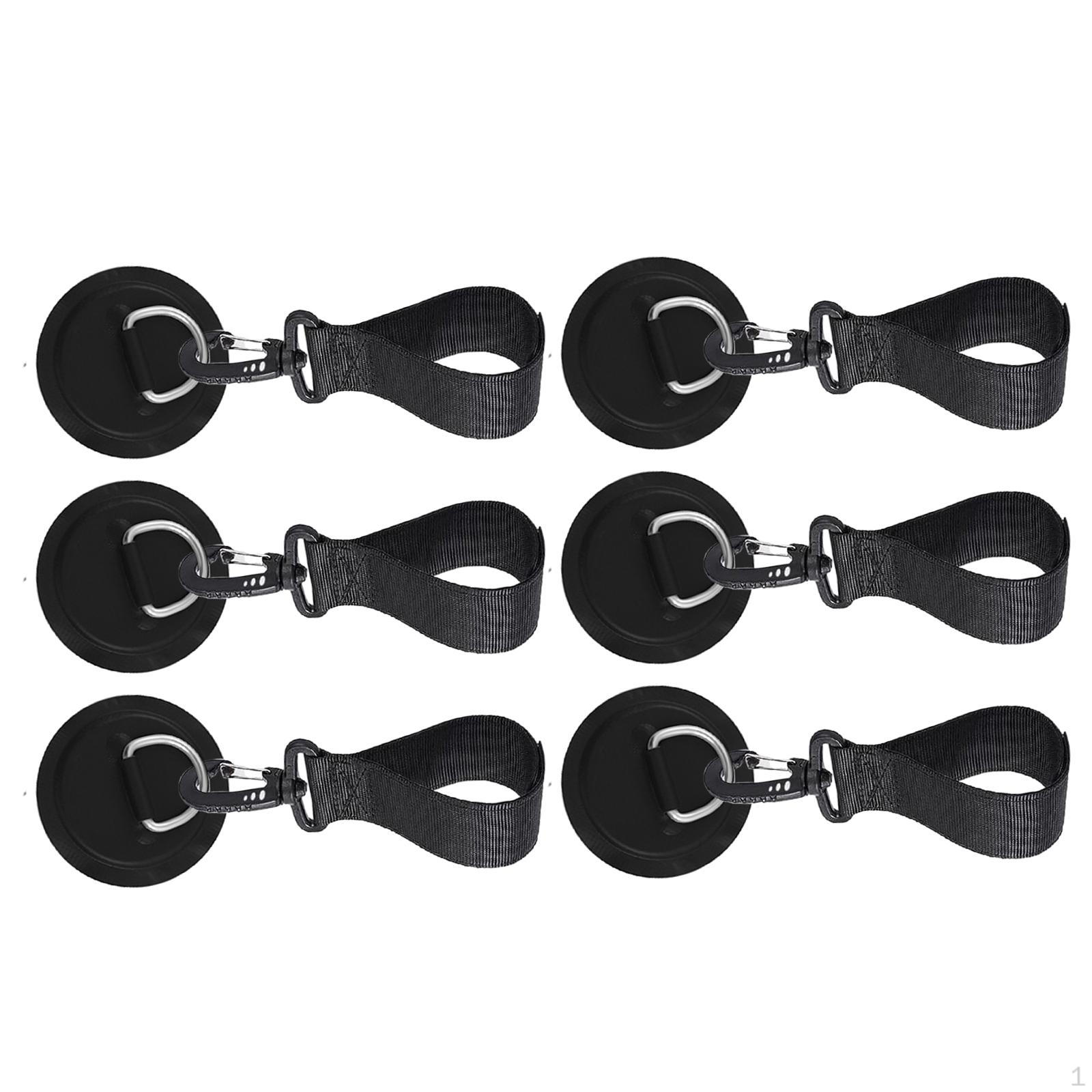 

6 Pieces Kayak Paddle Holder Straps Keeper Inflatable Boat Storage чёрный