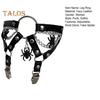Women Harness Garter Leg Ring Rivet Fake Spider Decor Faux Leather Adjustable Punk Gothic Thigh Ring Cosplay Honeymoon Seductive Garter Belt Non-Slip