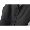 Women's Suit Waistcoat Solid Color Slim Fit Commuting Style Vest Jacket V-neck Pocket Decoration Short Ladies Top
