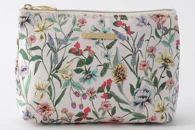 DDintex FLORET LONDON BASIC Pouch, Megumi, Ivory, 15 X 10.5 X 4.5cm [Liberty Print]
