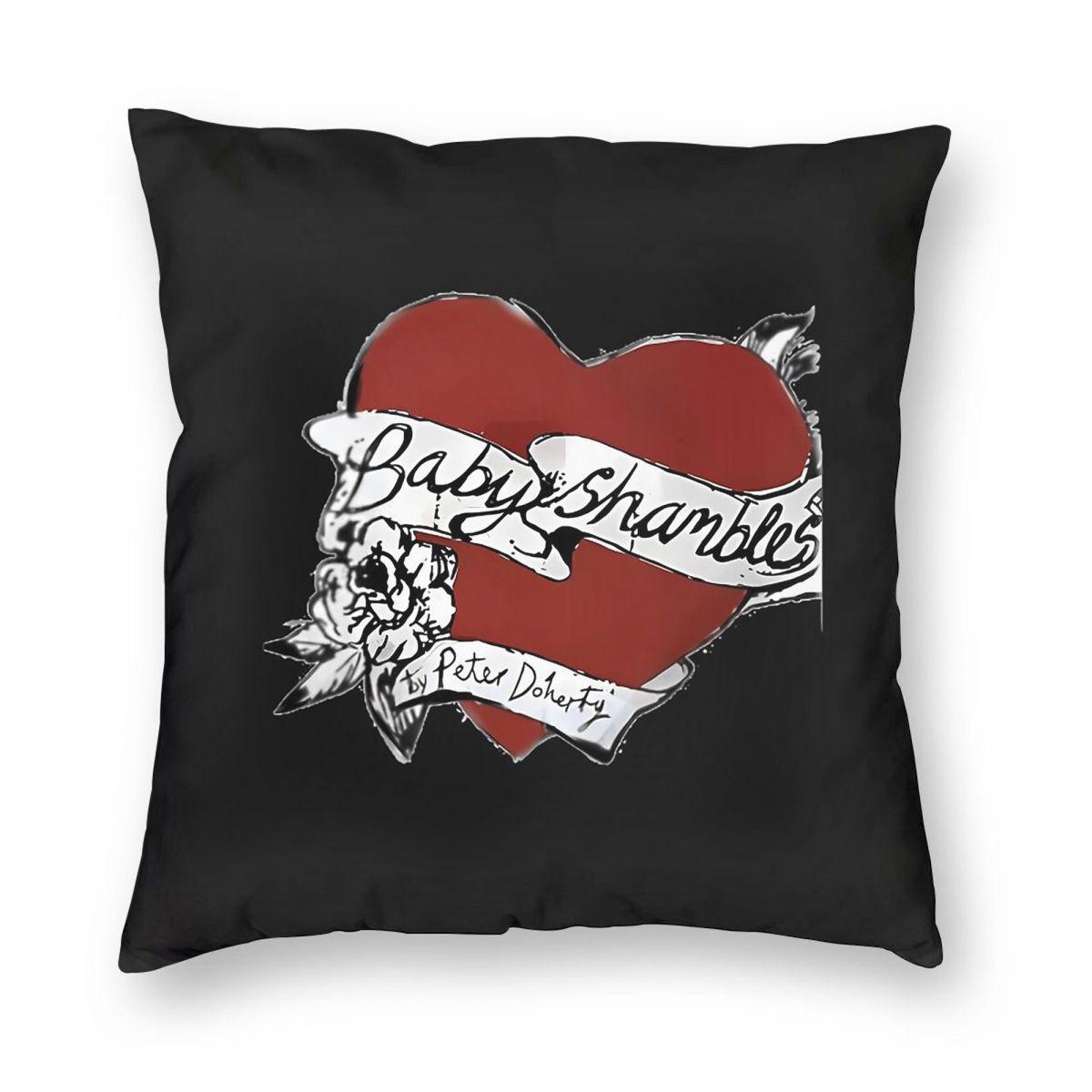 Babyshambles Pete Doherty Heart Square Pillowcase Polyester Linen Velvet Printed Zip Decor Throw Pillow Case Sofa Cushion Cover Peach skin 18*18(CM)-1Pcs