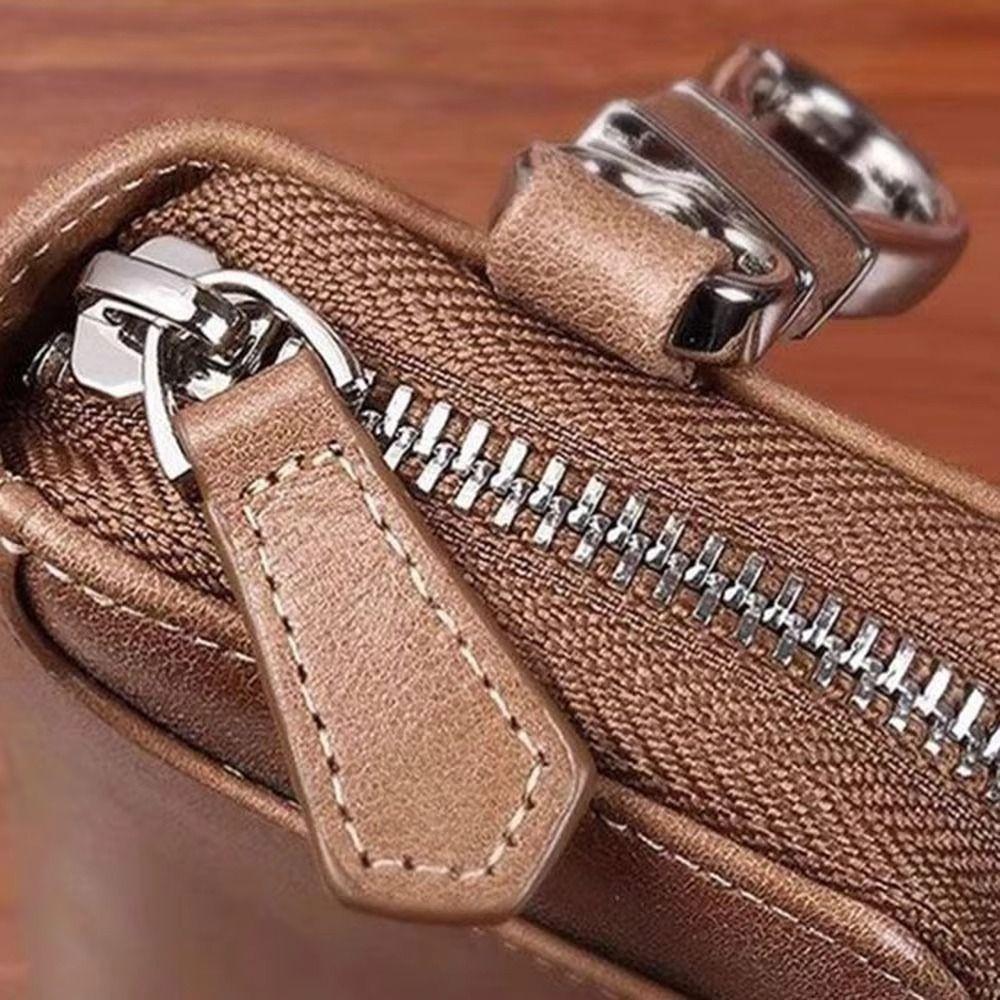 PU Leather Key Organizer Pouch Retro Key Storage Organizer Car Key Wallet Commuting Use