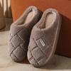 Men's Large Fur-Lined Cotton Slippers, Winter Warm, Sizes 45-48