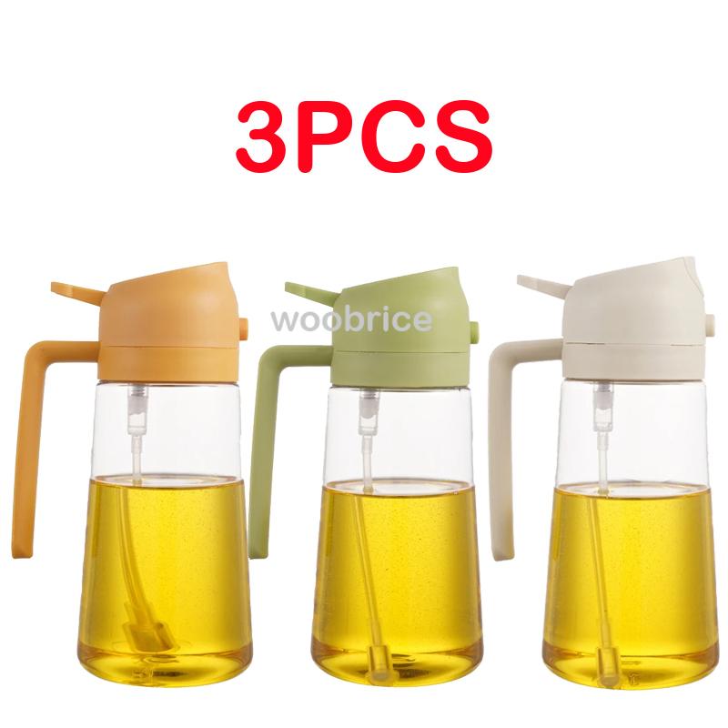 2in1 500ml Plastic Spray Oil Sprayer Bottle Spray Oil Dispenser Salad BBQ Kitchen Baking Roasting Camping Picnic Kitchen Tool