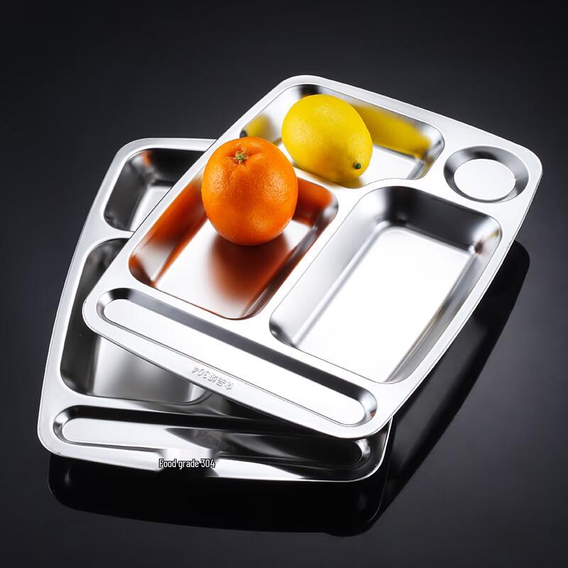 304 Stainless Steel Divided Lunch Tray