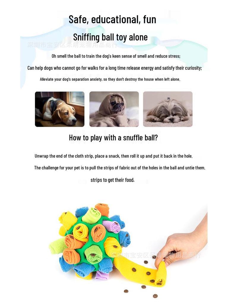 Pet Sniff & Play: Hidden Food Rubber Ball Toy for Dogs