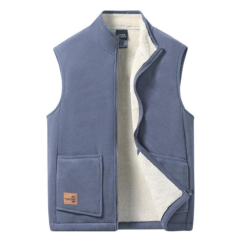 

Очень толстый и бархатный стеганый воротник из овечьей шерсти, мужской зимний теплый плащ, композитный полар-флис, Северный полюс 2XL