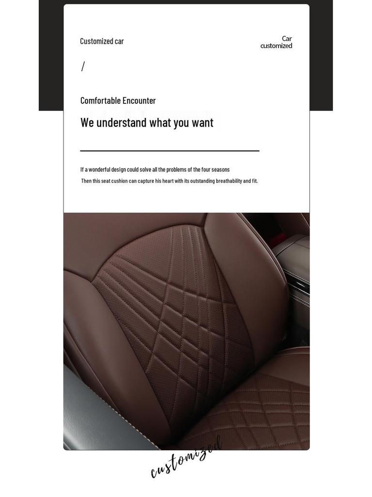 BYD Han Car Seat Cushion Cover - All-Season, Full Surround, Universal Fit