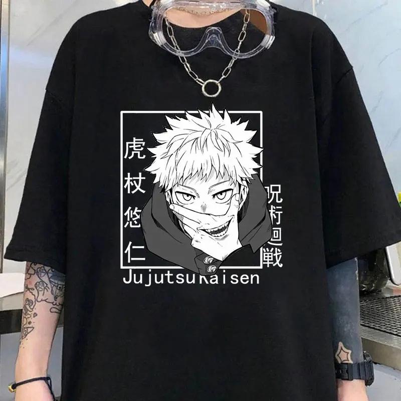 (Premium T-shirt)Funny Anime Print T-Shirt Women Loose Short Sleeve Round Neck Top Female Casual Shirt Tees