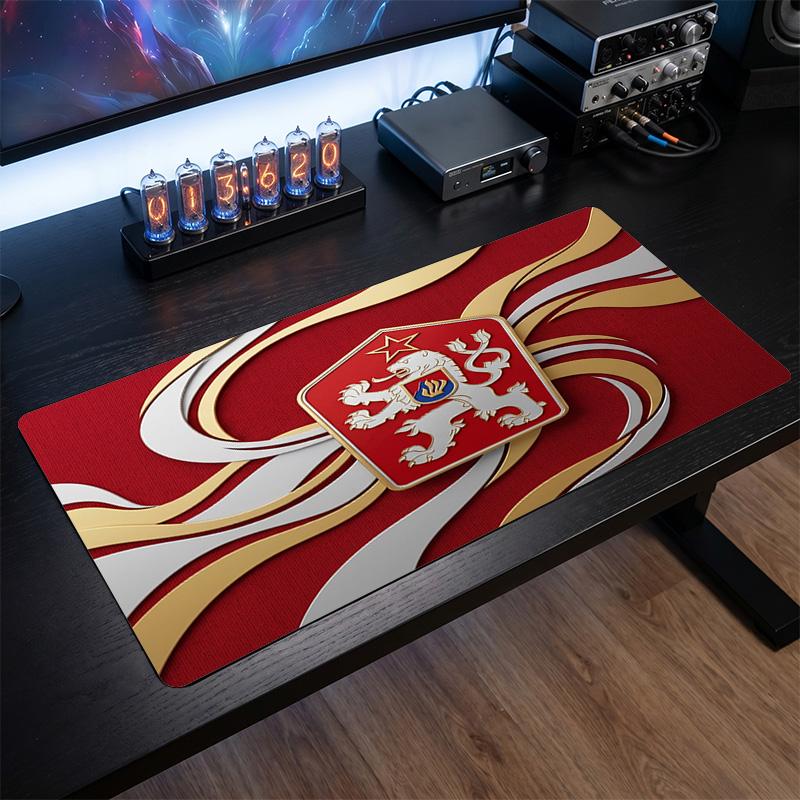 Republi Football Crest Mouse Pad, Extended Non Slip Rubber Desk Mat for Gaming Office Laptop Fan Gift