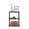 Furinno 3-Tier Narrow Open Shelf, French Oak Gray/Black, No Tools Required [Officially Imported from Japan] 18061GYW/BK