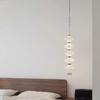 Nordic Cream Glass Chandelier for Bedroom, Living Room, and Hall