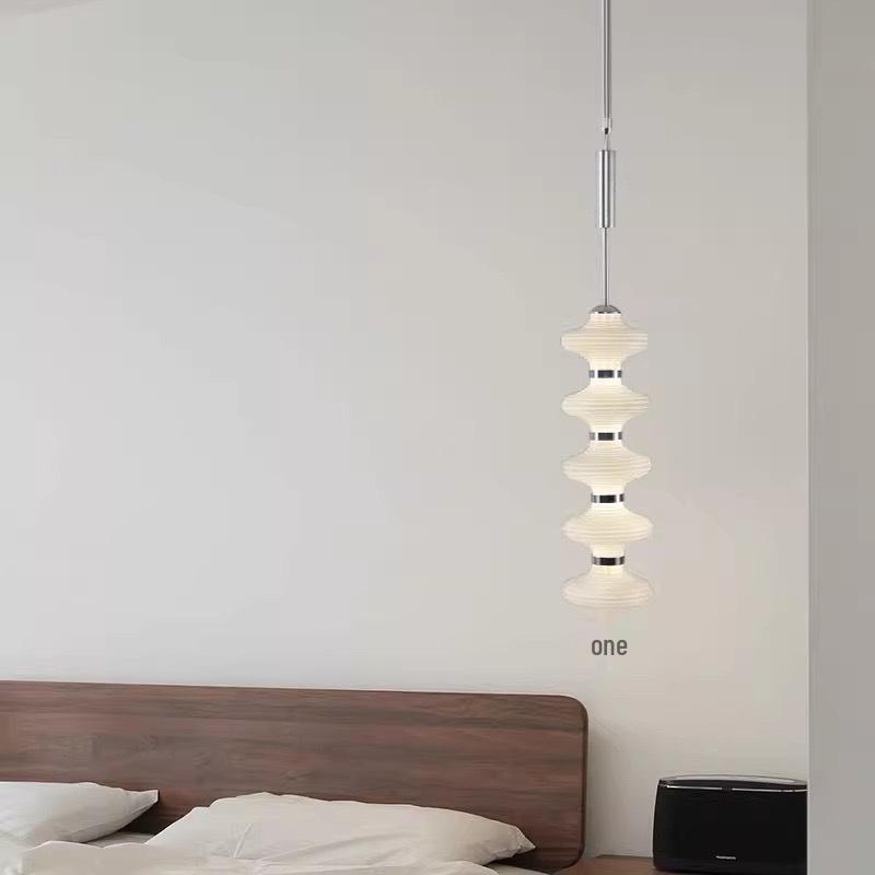 Nordic Cream Glass Chandelier for Bedroom, Living Room, and Hall