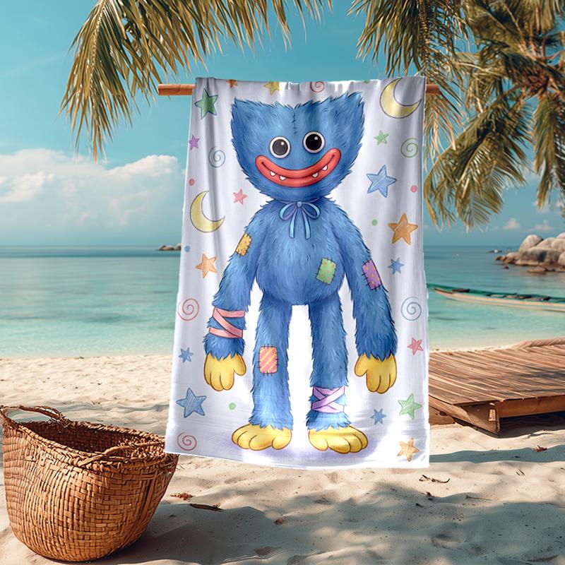 Ultra-Soft Beach Towel with Huggy Wuggy Theme,Ideal for Pool - Camping, Diving - Perfect Travel Essential, Vibrant Beach Towel.