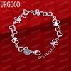 925 Sterling Silber Herz-förmigen AAA Zirkon Armband Mode Charme Hochzeit Schmuck