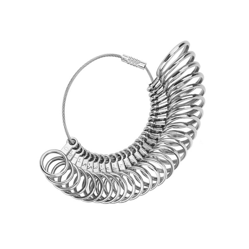 Set mit 7 professionellen Schmuckwerkzeugen, Ringdorn, Fingermessgerät, Ringgrößenmesser, Messwerkzeug, DIY-Schmuckgrößen-Werkzeug-Sets