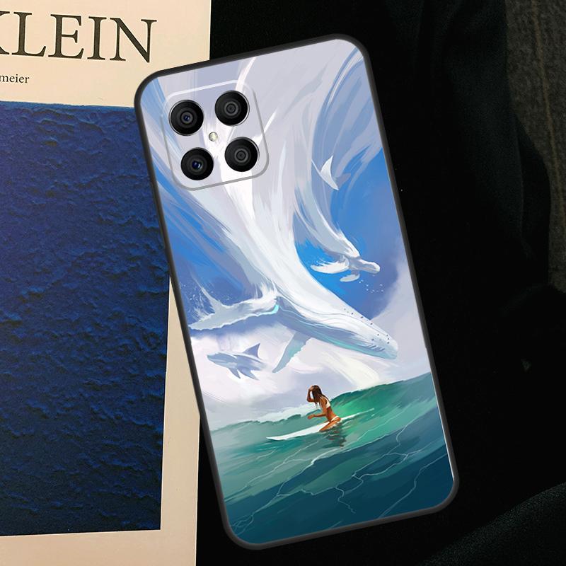 Surfing Art Surf Girl Case For Honor 50 70 90 Lite X9b X9a X8b X8a X8 X9 X9c Honor 200 Pro Magic 7 5 6 Lite Cover