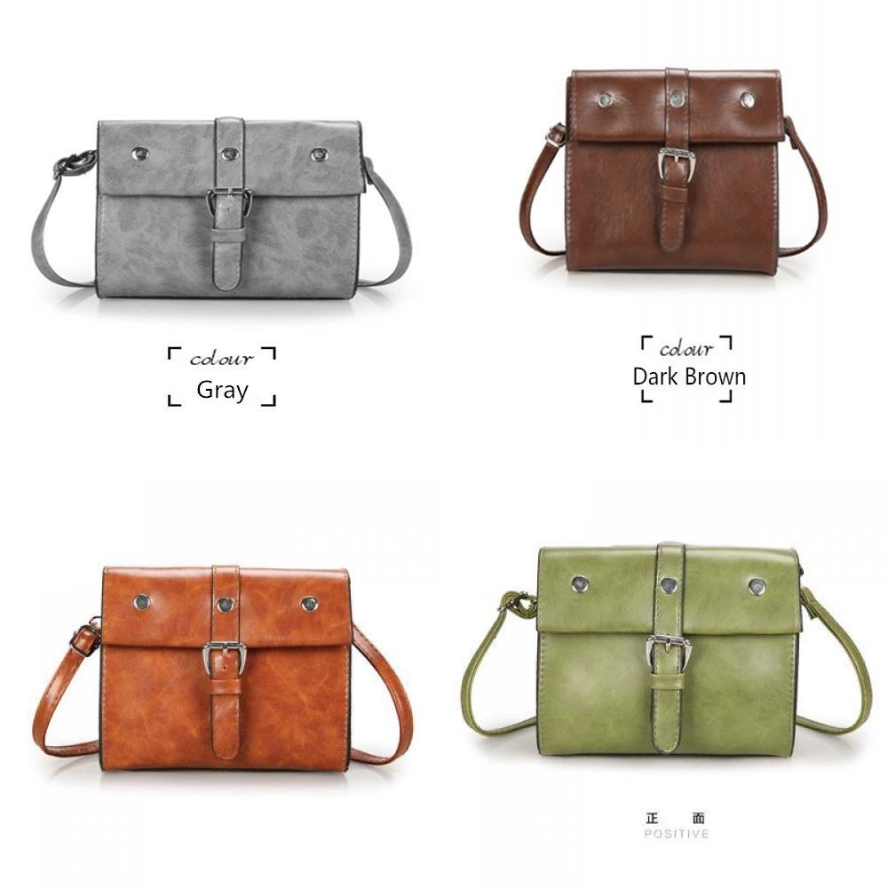 Crossbody Bag Shoulder Handbag Pu Leather Women Flap Chic Square Large Capacity