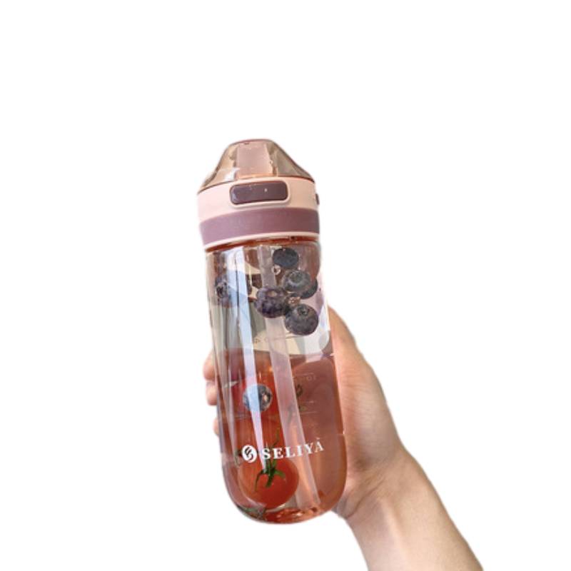 Plastic Pregnant Adult Straw Cup Simple Portable Outdoor Sports Travel 650ml Pc