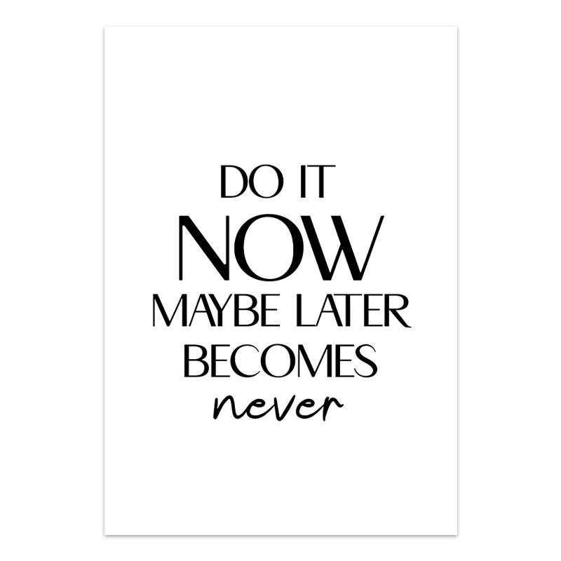 Nordic Inspirational Quotes Posters Modern Cursive Verse Wall Art Canvas Paintings Mural Decor for Living Room Office Decoration