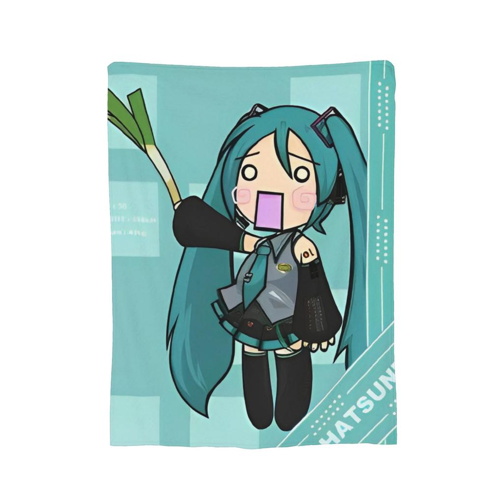 Hatsunes Mikus Anime Blanket Cover Fleece Lightweight Thin Throw Blankets for Bedding Couch Bedroom Quilt