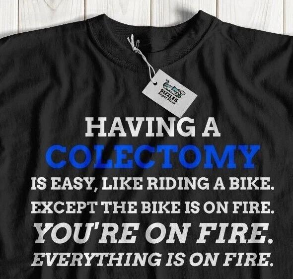 Funny Colectomy T-Shirt Colon Cancer Surgery Gifts Diverticulitis Recovery Tee 4XL