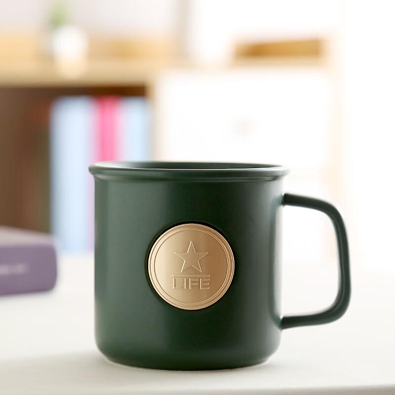 Duoli Straight Ceramic Enamel Coffee Mug Set