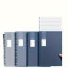 1 Set of 4pcs, 8.1x5.6inches Thickened A5 Coil Notebook, Blue Simple Notepad, Wholesale High-value Loose-leaf Book, Practice Boo