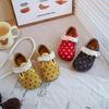 Sweet Mary Jane Polka Dot Leather Shoes - Girls' 2026 Spring/Autumn Lace-Trim Princess Loafers, Korean Style