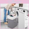 Spacious Foldable Storage Bag Durable Canvas Laundry Basket For Home Or Travel