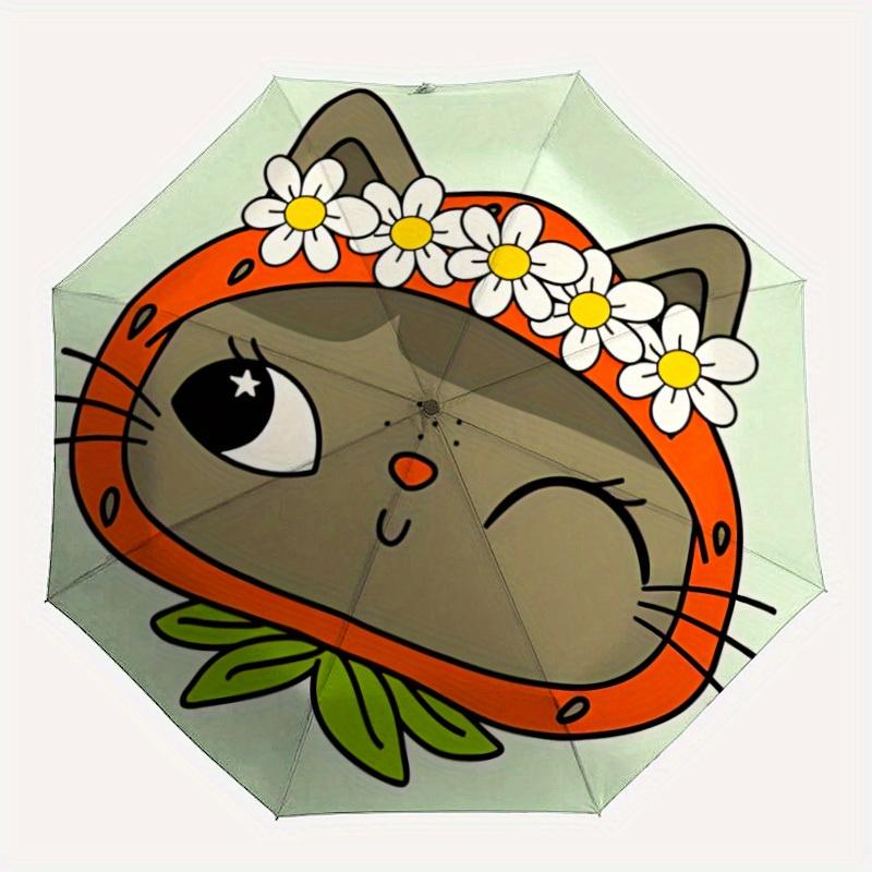 

1pc Cat HeadbandAutomatic Folding Umbrella, Portable & Foldable Design with 8 Ribs, Casual Outdoor Accessory yy250804242