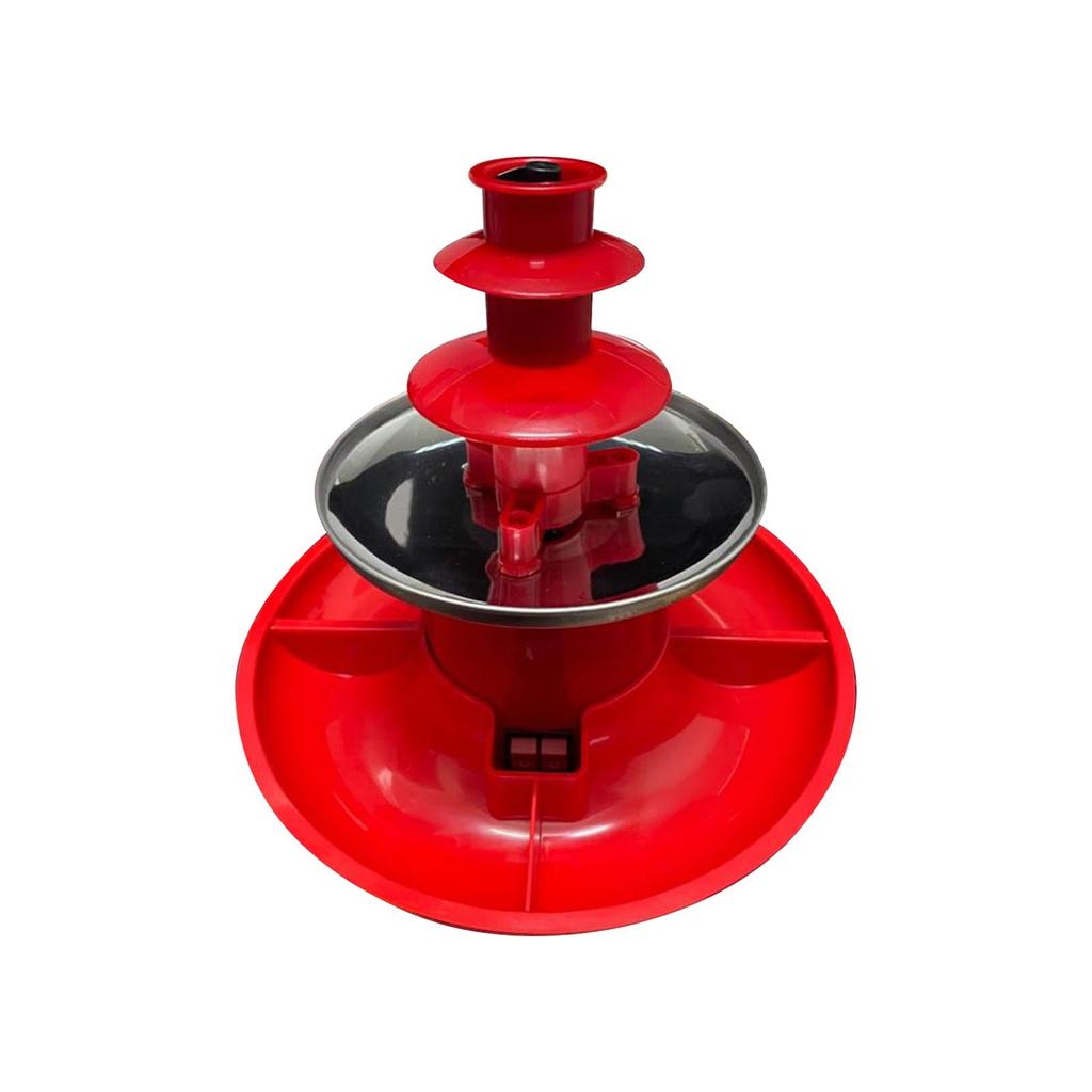 3 Tier Chocolate Fondue Fountain Auger Style US Standard Plug for BBQ Sauce Stainless Steel Heated