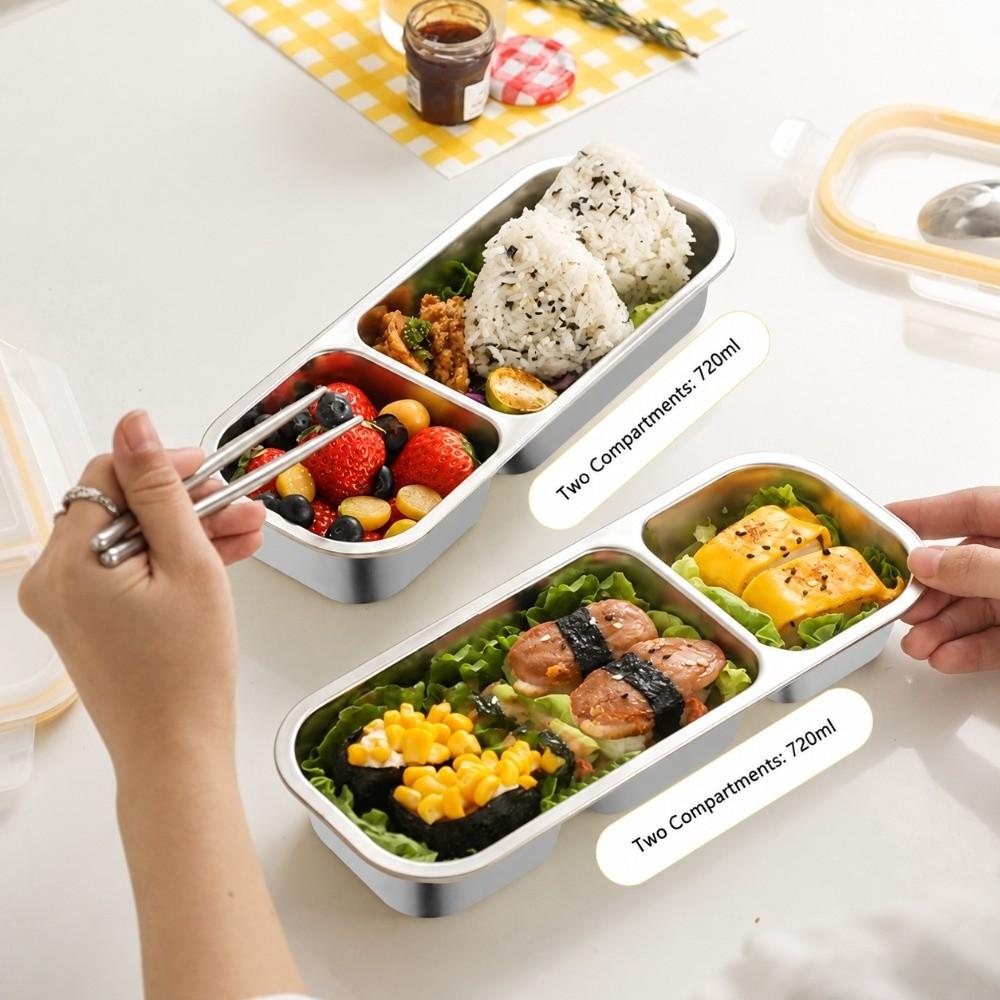 Leakproof Meal Prep Container Portable Food Storage Durable 304 Stainless Steel Lunch Box Home Use