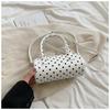 New Handbag Shoulder Bag Polka Dot PU Leather Tote Bag Barrel Shape Mini Top Handle Purse Women