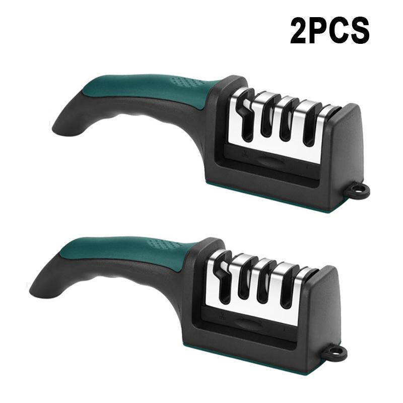 Professional 4-in-1 Knife Sharpening Adjust Angle Kitchen Knife Sharpener Helps Repair Restore Polish Blades Scissor Sharpener