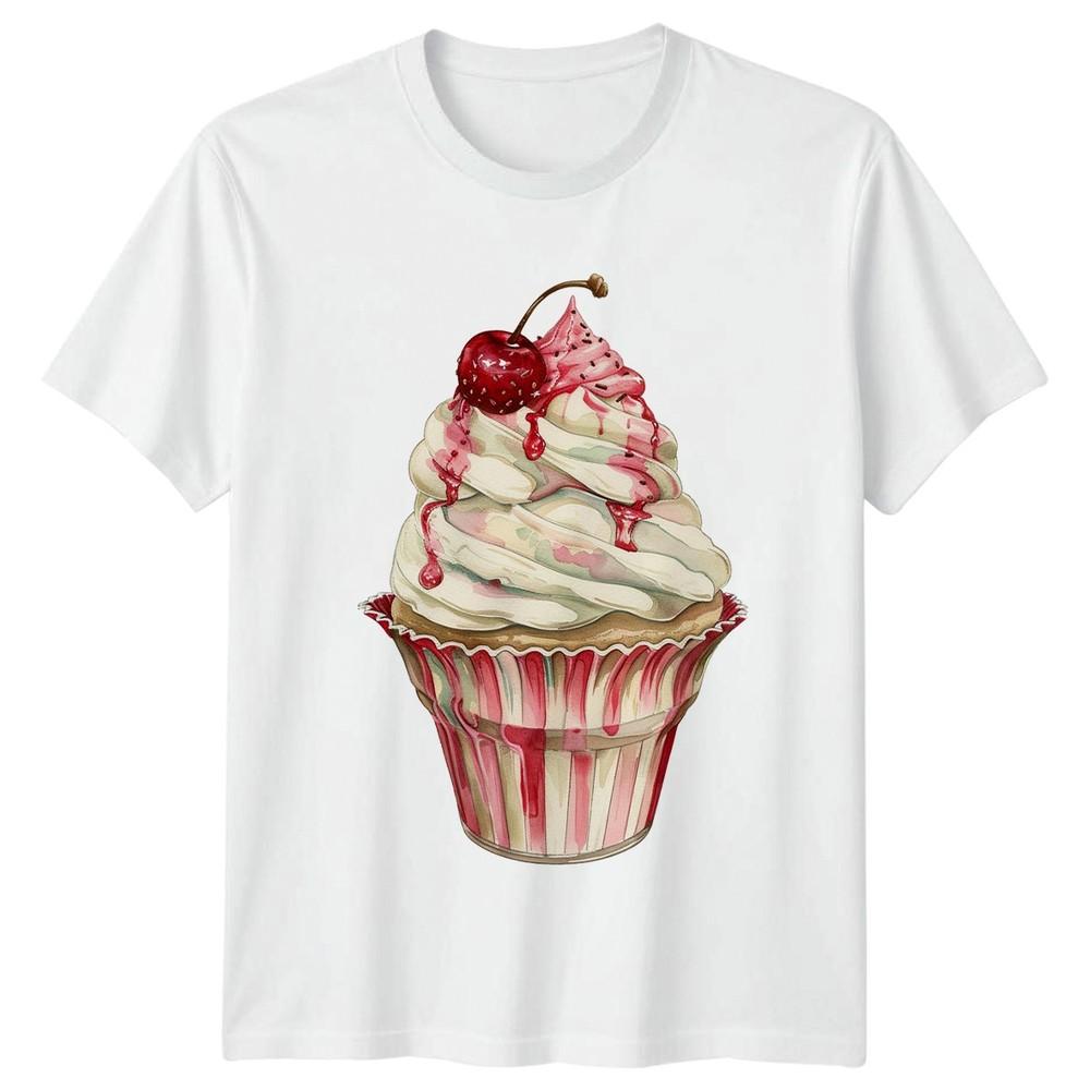 A Cupcake Is Happiness You TShirt Watercolor Sweets Dessert Birthday Gift S