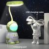 Astronauten Schreibtischlampe für Kinder Neuheit Raumfahrer LED Nachtlicht mit 7 Farben Kinderzimmer Nachttischlampe mit flexiblem Schwanenhals für Wohnzimmer Schlafzimmer